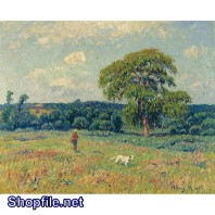 TSD3623 - Tranh sơn dầu đồng cỏ hoang vắng